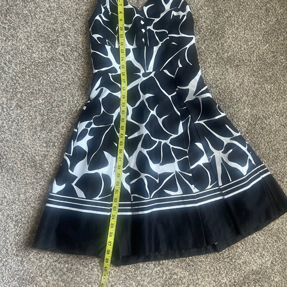 White House Black Market Cotton Fit & Flare A-Line Halter Dress, Size 4 - Picture 12 of 14